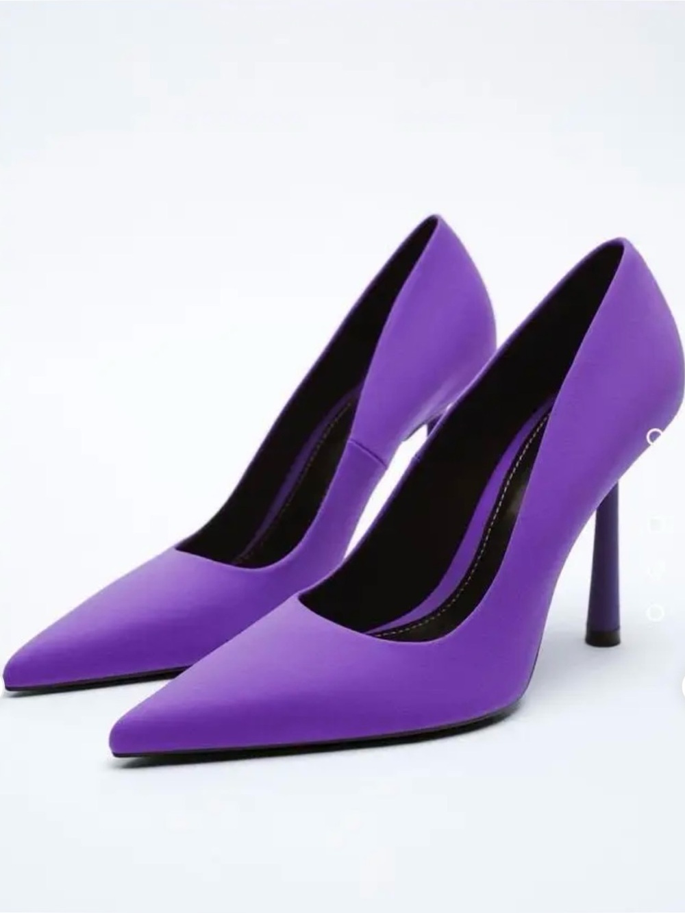 Zara Purple Pointed Stiletto Pumps zide 39